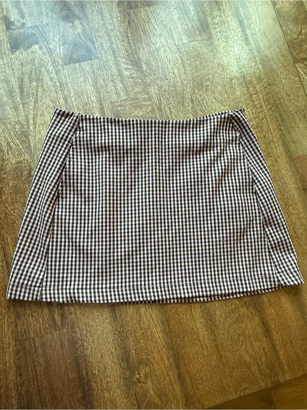 Cooperative Black and Pink Gingham Mini Skirt